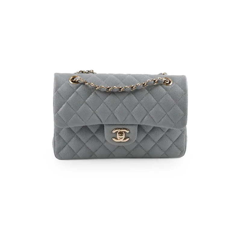 Chanel Classic Small Caviar Flap Grey 29 Series