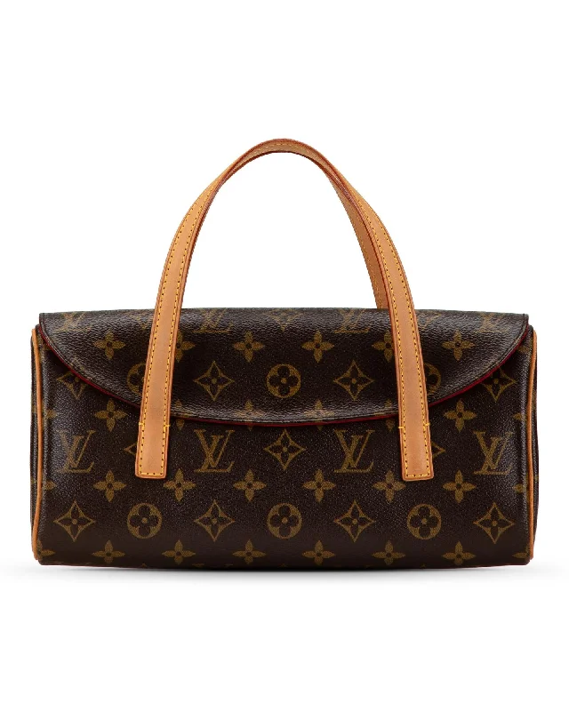 Monogram Canvas Handbag with Vachetta Leather Trim and Magnetic Snap Closure