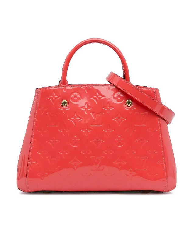 Louis Vuitton Alma BB Patent Leather Handbag Coral