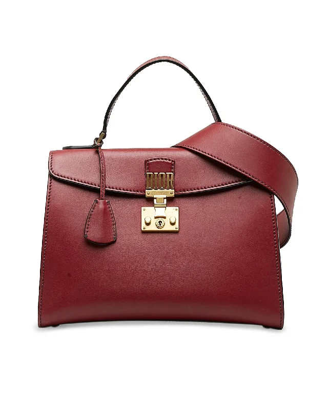 Leather Top Handle Bag with Detachable Shoulder Strap