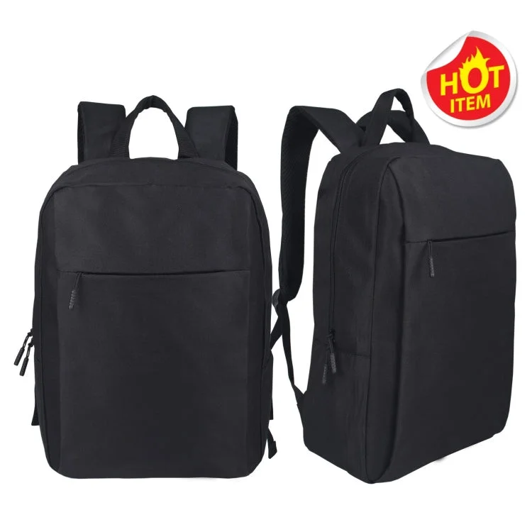 BL 7443 - Black 600D Laptop Backpack