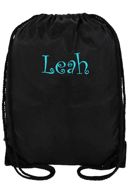 Black Drawstring Backpack