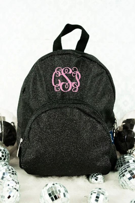 Black Glitz & Glam Small Backpack