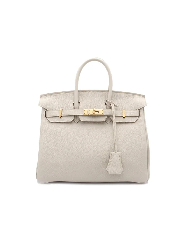 Togo Leather Birkin with Turn-Lock Closure and Interior Pockets