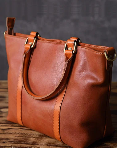 Brown Leather Women Handbag Work Bag Shoulder Bag For Women