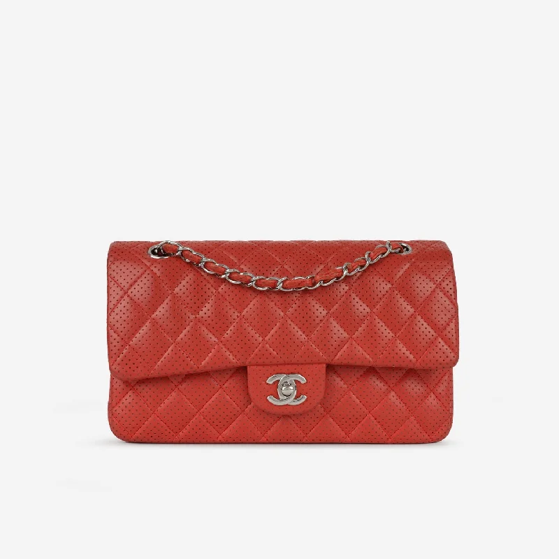 Chanel Medium Classic Flap Red Perforated Lambskin SHW 2006