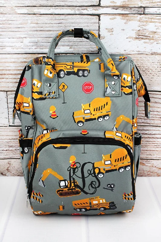 Construction Yard Diaper Bag Backpack