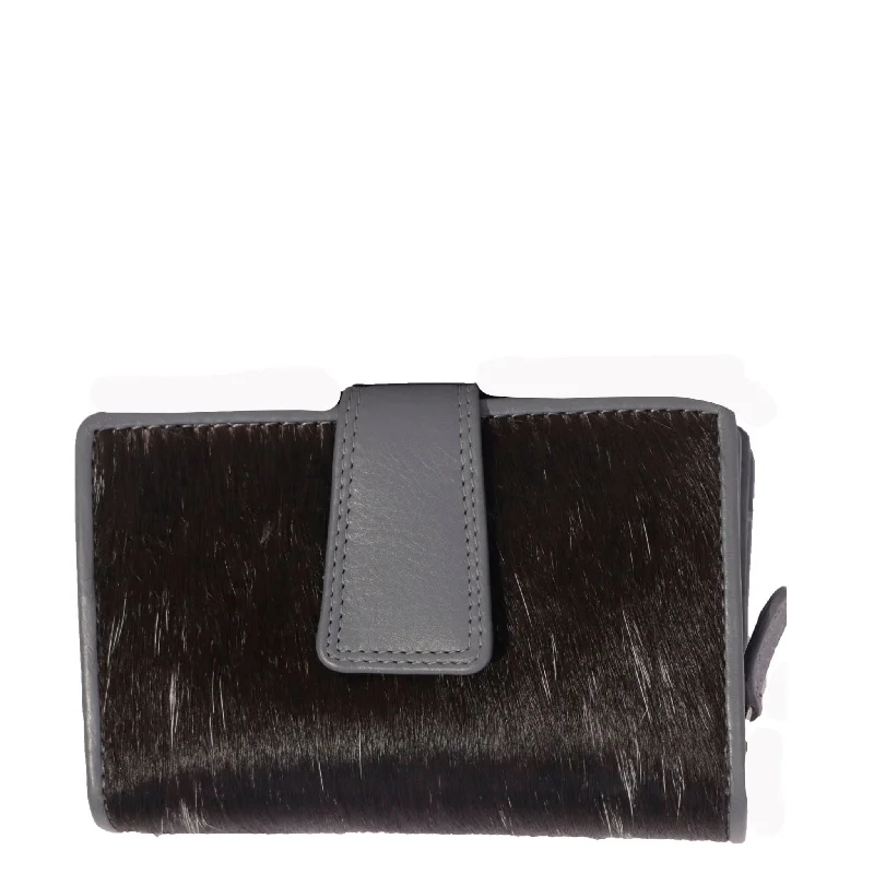 ZH9739 ~  Grey Hairon Ladies Purse