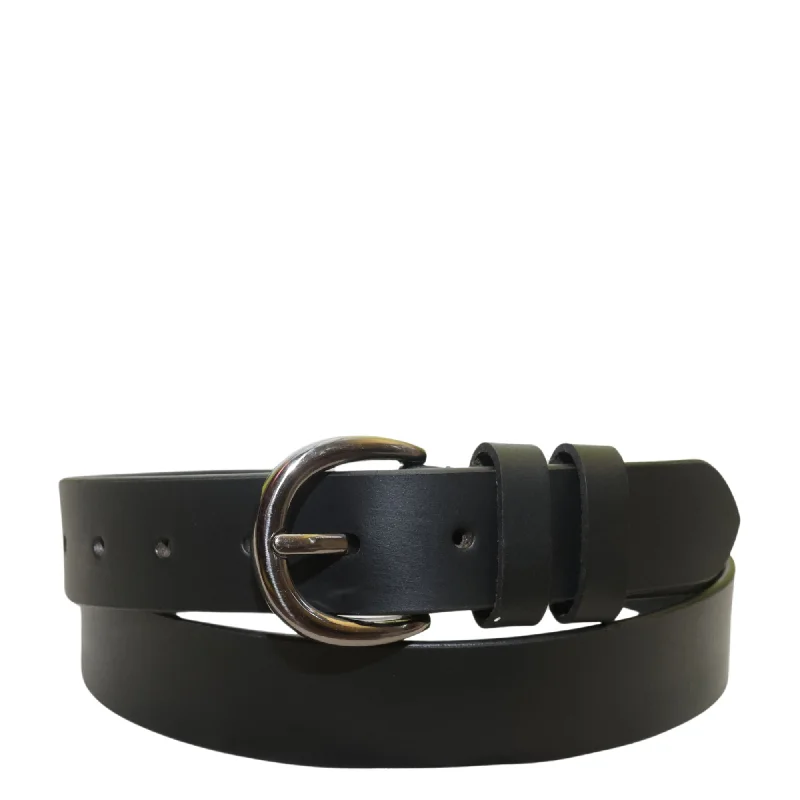 Double Loop Leather Belt  1.5" Wide