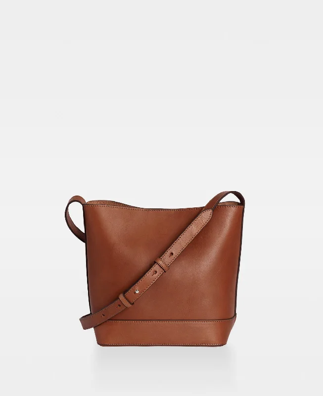 EDITH small bucket bag - Vegetal Cognac