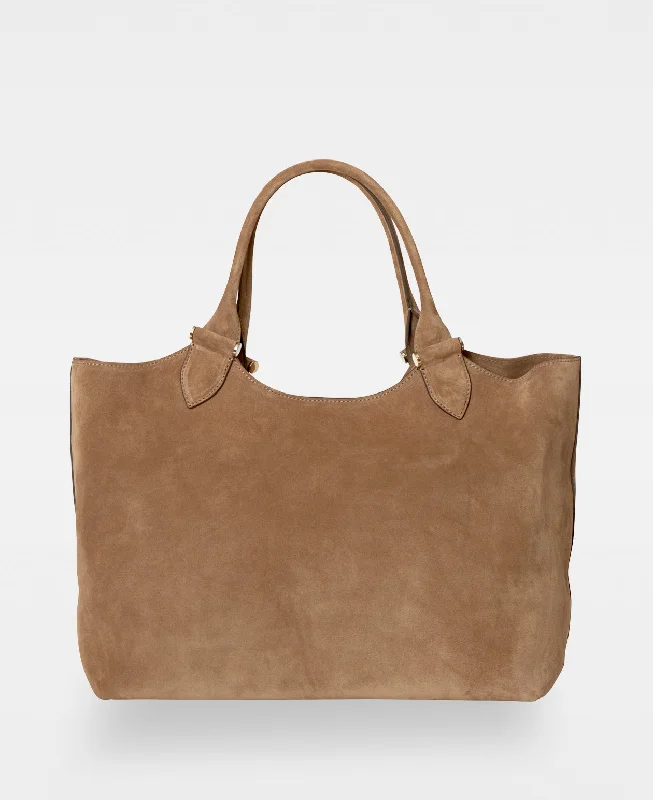 ELOUISE big tote - Suede Tan