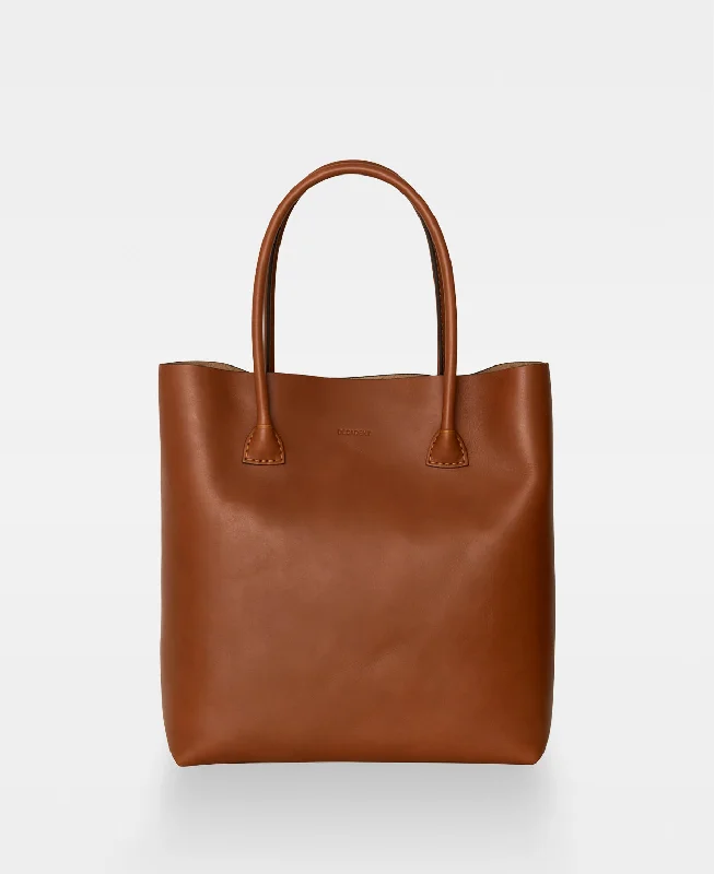 ELSA plain tote - Cognac