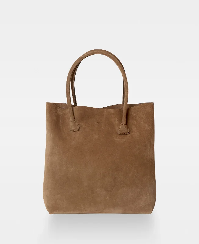 ELSA plain tote - Suede Tan