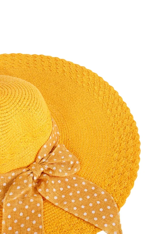 HAT01 Sunshine Wide Brim Hat With Bow