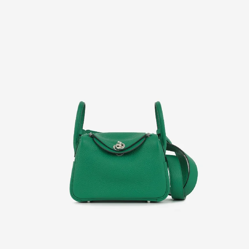 Hermès Hermès - Mini Lindy - Vert Vertigo Clemence PHW - Brand new - 2024