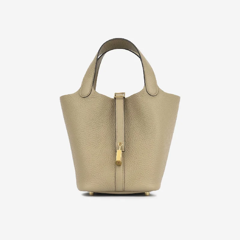 Hermès Hermès - Picotin 18 - Beige Marfa Clemence GHW - Brand New - 2024