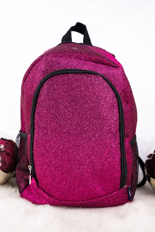 Hot Pink Glitz & Glam Medium Backpack