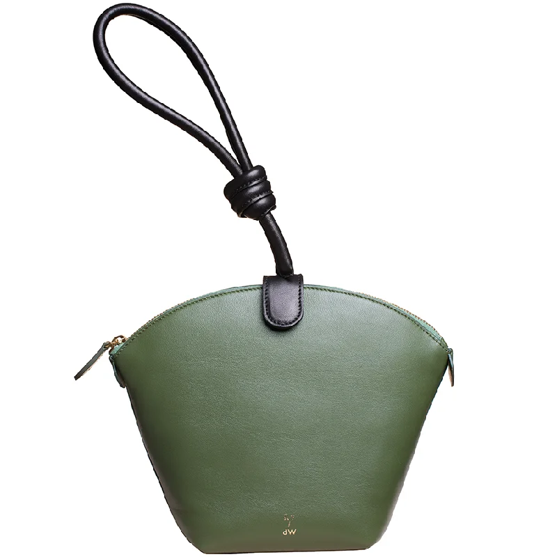 LEATHER BAG "KNOT HANDLE" IN GREEN