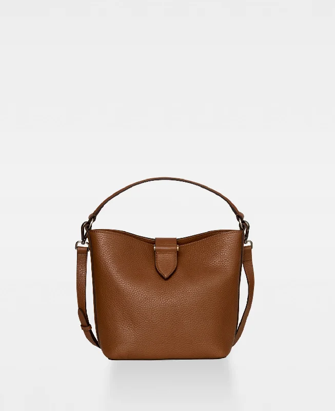 LEXIE small bucket bag - Cognac