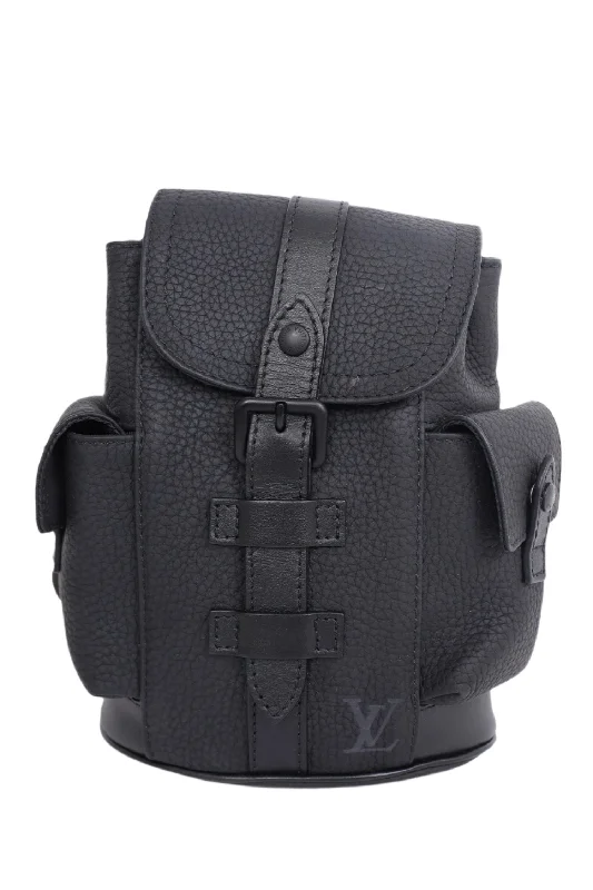 Louis Vuitton Black Taurillon Christopher XS Backpack