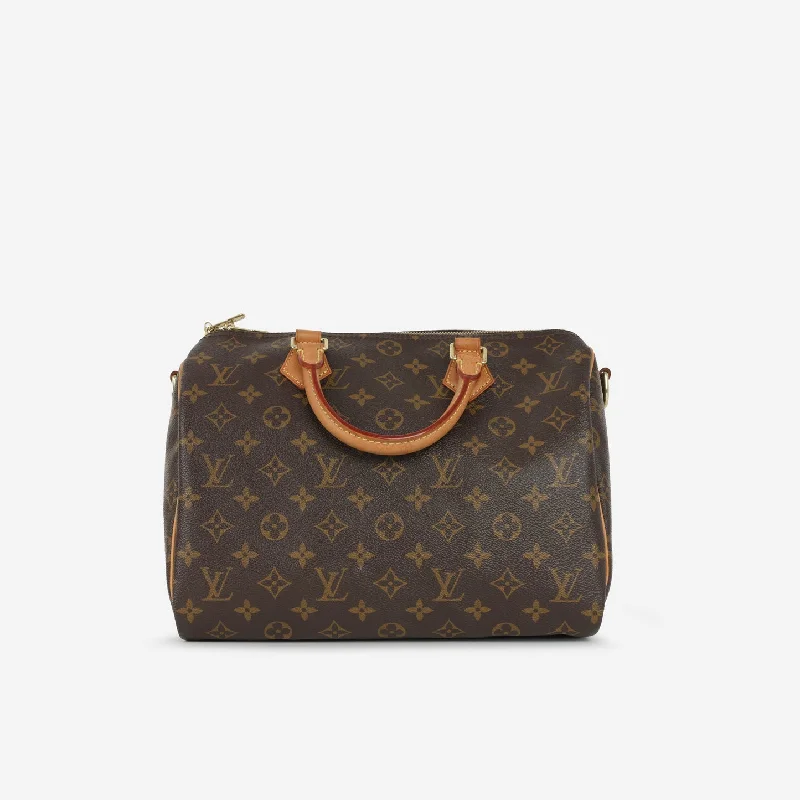 Louis Vuitton Speedy 30 Bandouliere Monogram Canvas GHW