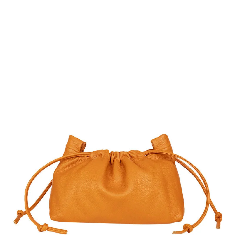 MINIMALISTIC LEATHER CLUTCH "KAI" IN ORANGE