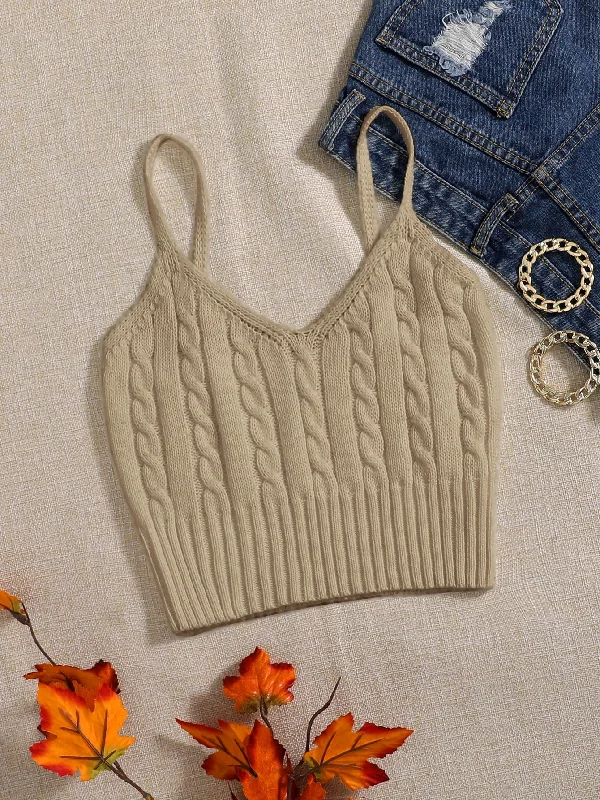 MOOSTA Cable Knit Cami Top