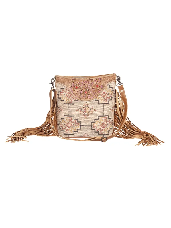 Myra Bag S-4376 Womens Accelerate Hand Tooled Bag Tan