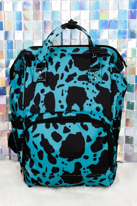 Turquoise Milkin' It Diaper Bag Backpack