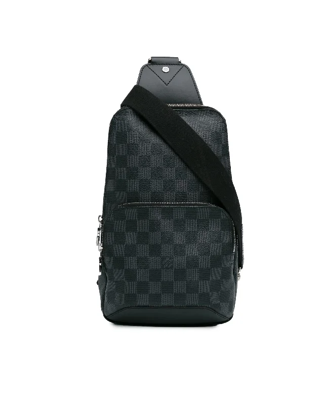 Damier Graphite Avenue Sling with Front Zip Pocket and Interior Slip Pockets