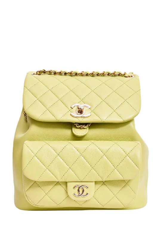 Chanel™ Mint Green Lambskin Small GHW Duma Backpack