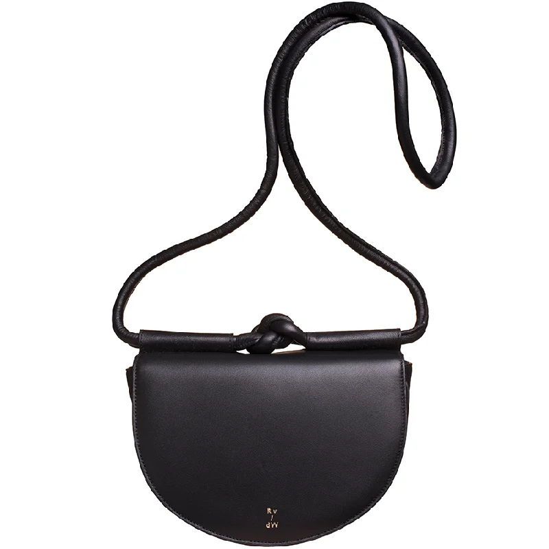 SHEEP LEATHER CROSSBODY BAG IN BLACK