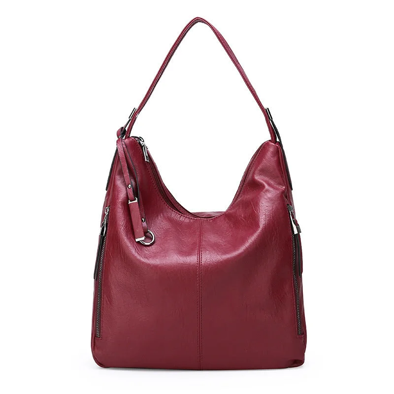 Soft leather shoulder bag