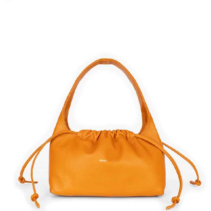 TIMELESS LEATHER SHOULDER BAG "LOU" IN ORANGE