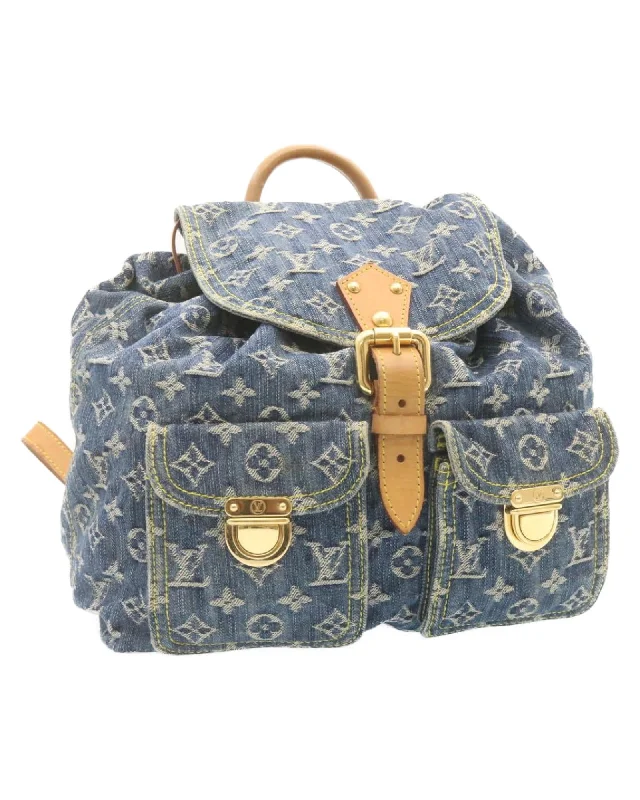 Monogram Denim Sac A Dos GM Backpack