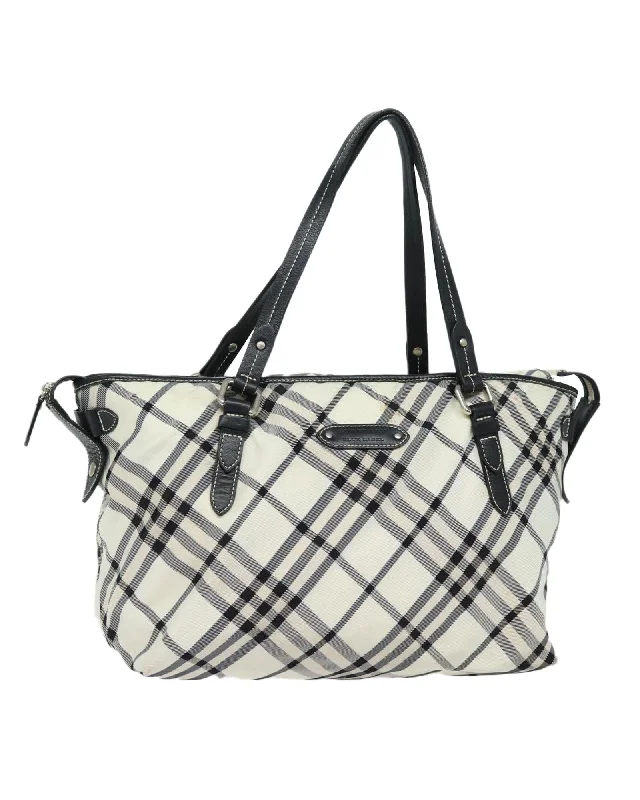 Nova Check Canvas Tote Bag