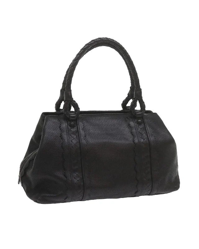 Leather Hand Bag with Dust Bag and Metal Fittings