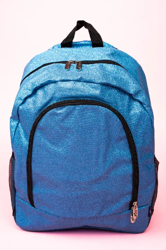 Turquoise Glitz & Glam Large Backpack