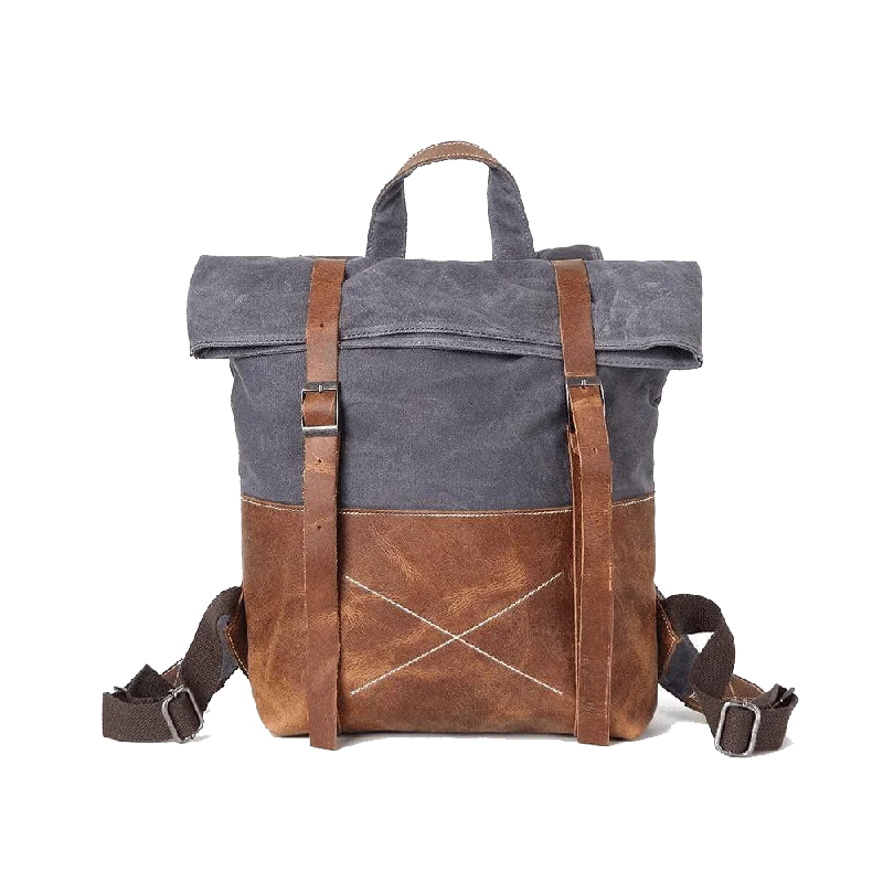 Waxed Canvas Strap Backpack