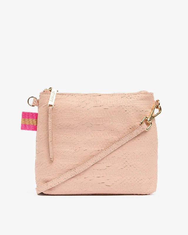 Alexis Crossbody - Blush Snake