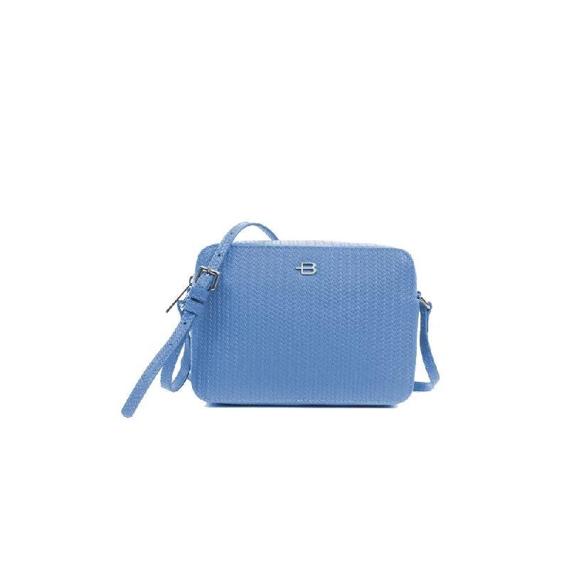 Baldinini Trend blue Leather Di Calfskin Crossbody Women's Bag