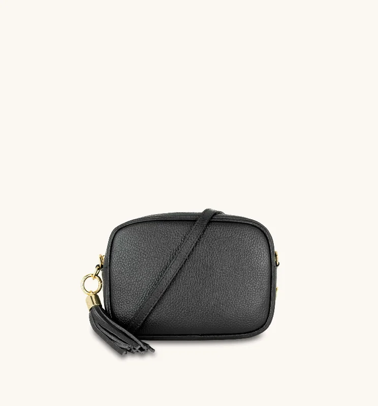 The Tassel Black Leather Crossbody Bag