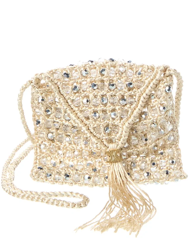 CELINE Crocheted Silk Mini Crossbody