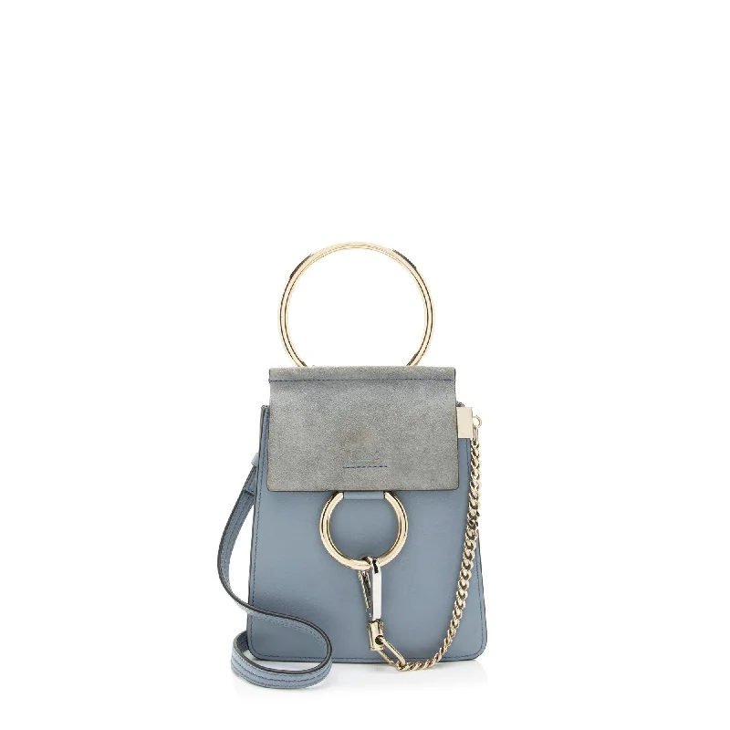 Chloe Suede Calfskin Faye Mini Bracelet Bag