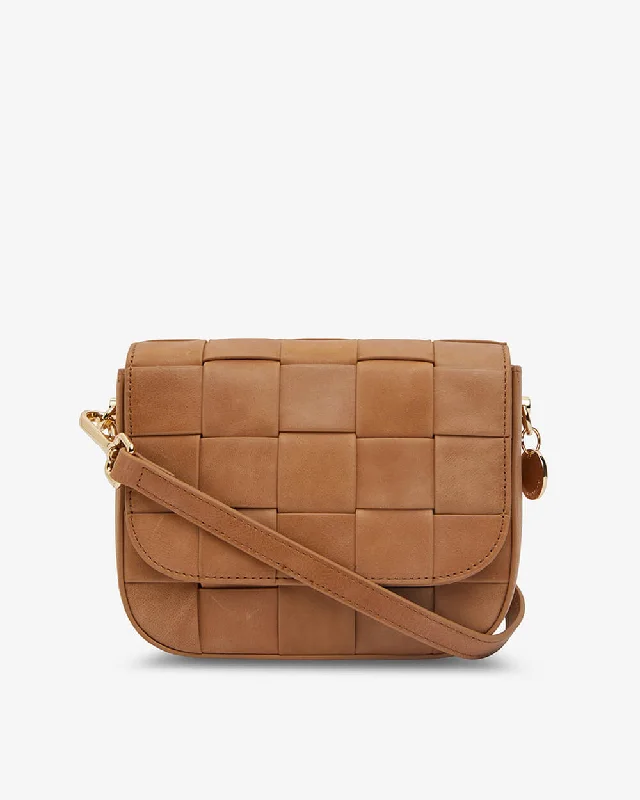 Clara Weave Crossbody - Vintage Tan