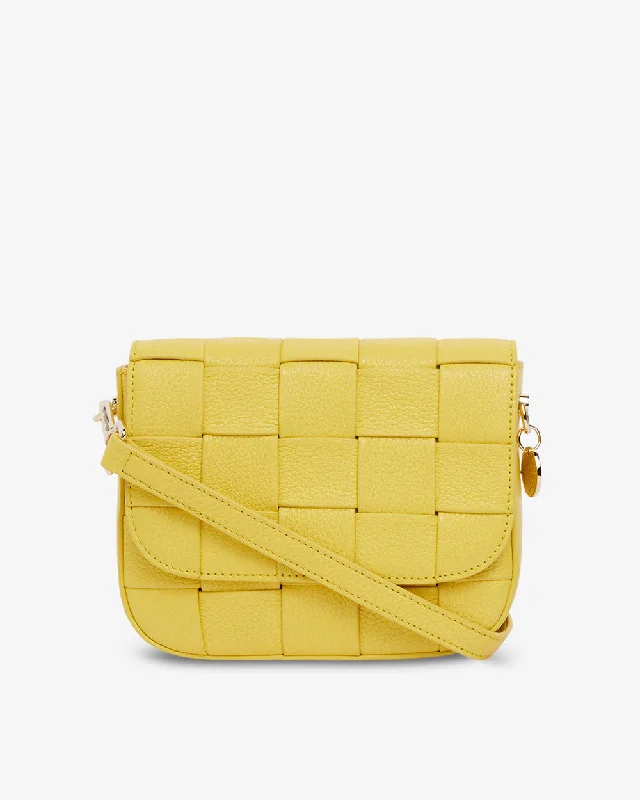 Clara Weave Crossbody - Yellow