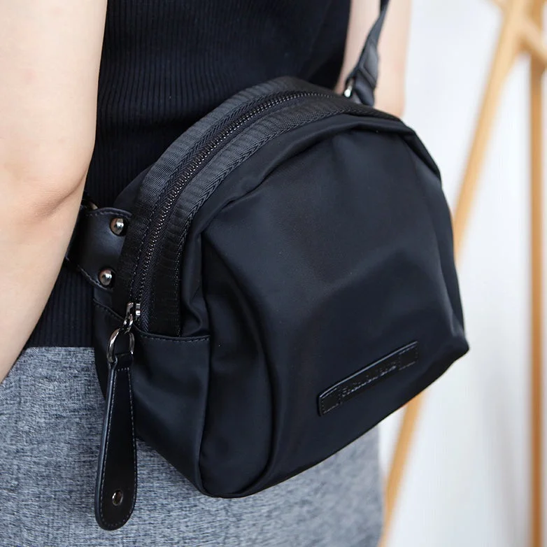 Cool Women's Black Nylon Crossbody Bag Chest Sling Bag For Women