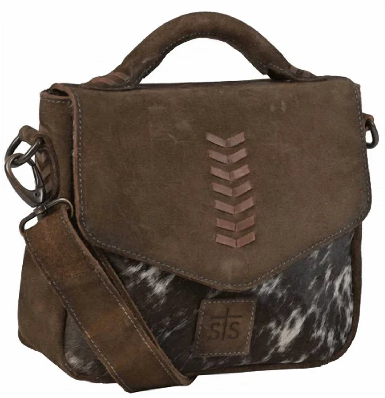 Cowhide Saddle Tramp Dakota Crossbody Bag In Color