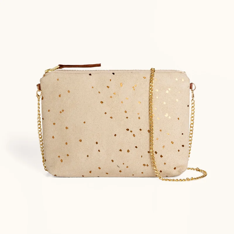 Dulce Clutch & Chain, Confetti Sand