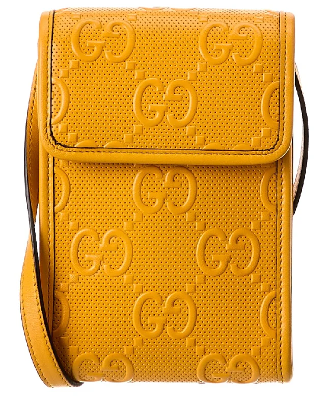 Gucci GG Embossed Leather Crossbody